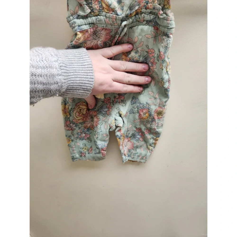 Louise‎ Misha Krinsha Water Jodhpur Flower Organic Cotton Overalls Romper 3M